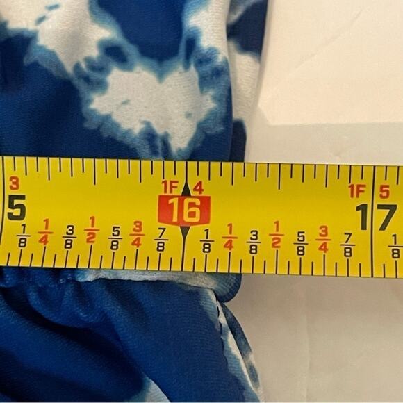 Chico’s Blue Tie Dye Party Cruise Coastal  Grandma Dress NWOT Size 8 - Picture 15 of 16